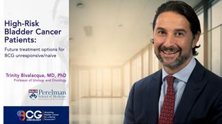 Thumbnail for video featuring urologist Trinity Bivalacqua who discusses future treatment options for BCG-UR NMIBC